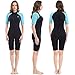 Dark Lightning 2mm Wetsuit Men's and Women's Shorty Wet Suit Premium Neoprene Kids 2mm One Piece Wet Suits Fishing, Diving,Surfing, Snorkeling, Women's XL Size