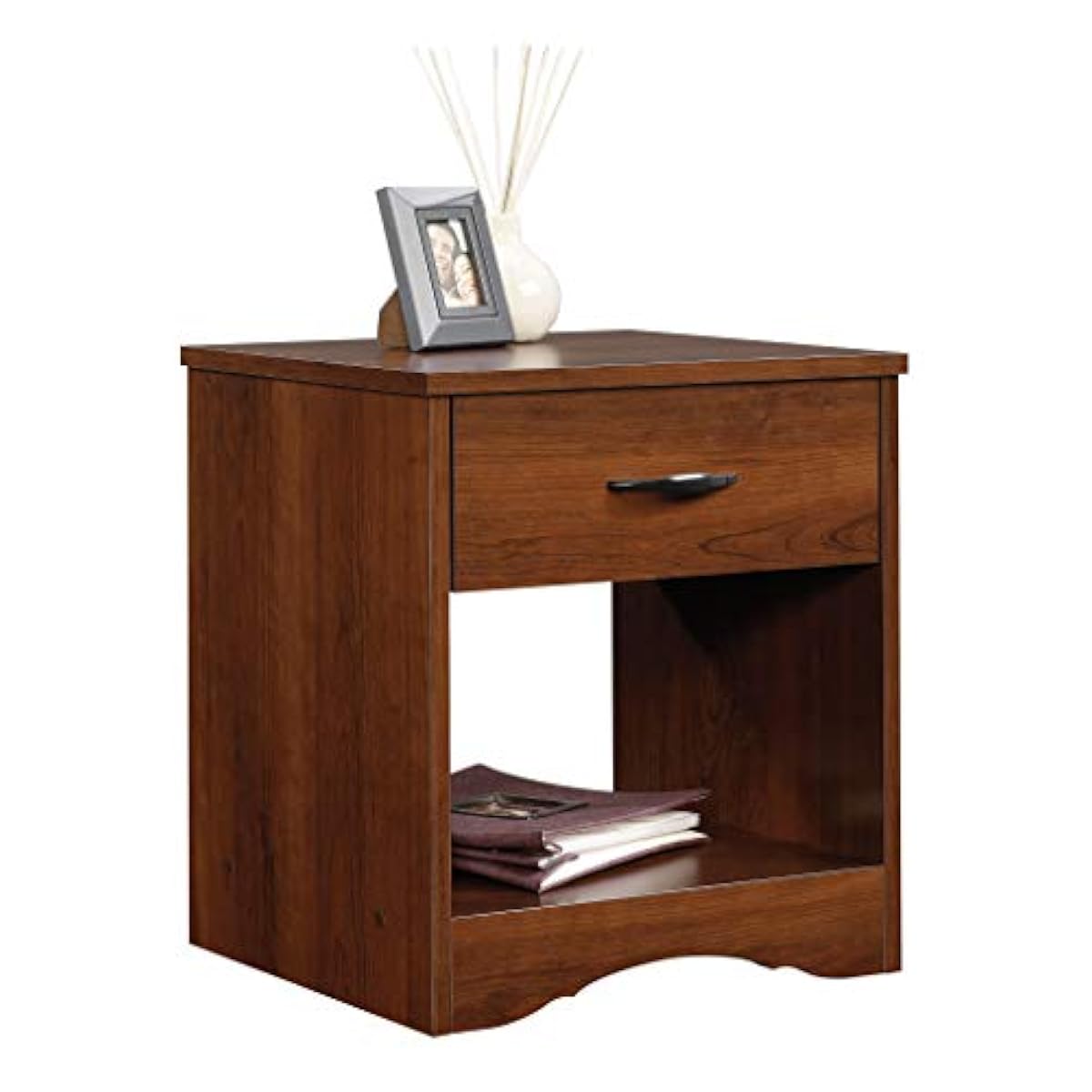 Cherry Finish Nightstand Bedside Table 1 Drawer End Side ...