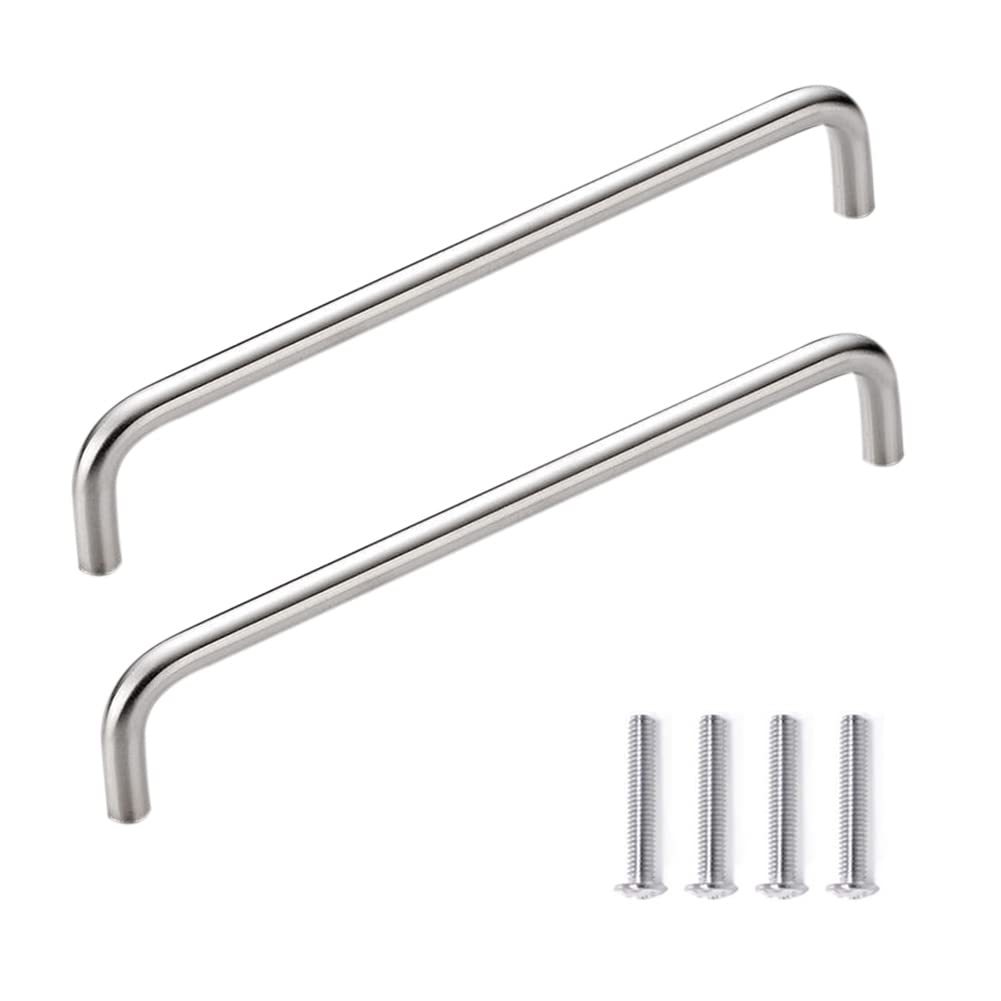 SYDARSYN 2 Pieces Furniture Handles Stainless Steel Bow Handle Kitchen Door Handles Solid Brushed Cupboard Drawer Handle Pull Cabinet Handle Hole spacing 160mm