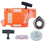Starter Recoil Assembly Pulley Spring Handle Rope Service Kit For Husqvarna 55 Rancher, 50, 51, 55 Chainsaw Replace Parts