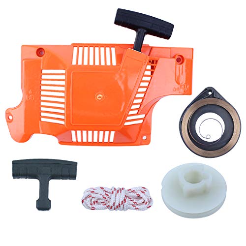 Starter Recoil Assembly Pulley Spring Handle Rope Service Kit For Husqvarna 55 Rancher, 50, 51, 55 Chainsaw Replace Parts