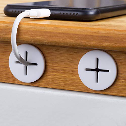 JJY 8 Pack Cable Cord Grommet 3/4 Inch Flexible Wire Rubber Grommets