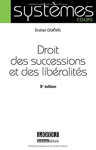 Droit des successions et des libéralités