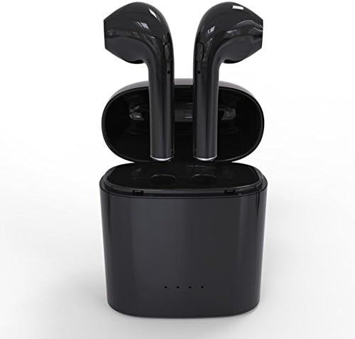  Bluetooth Headphones, Wireless Earbuds with NOISE reduction microphone Sport Headsets for Apple AirPods iphone 8, 8 plus, X, 7, 7 plus, 6s, 6S Plus, Samsung Galaxy S7, S8 with Charging Case (Black)