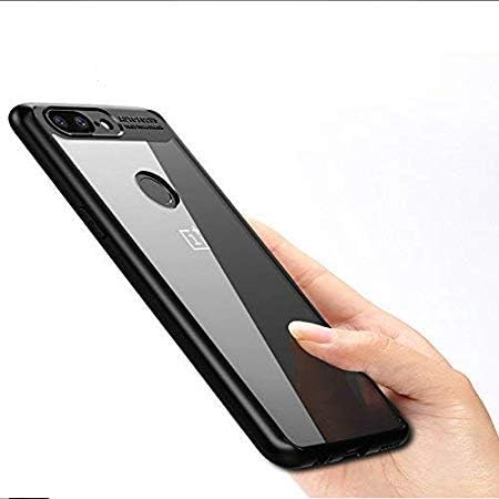 LEMCAS Autofocus Series Silicone Protective Transparent Cover with Bumper Cover for OnePlus 5T (1+5T)