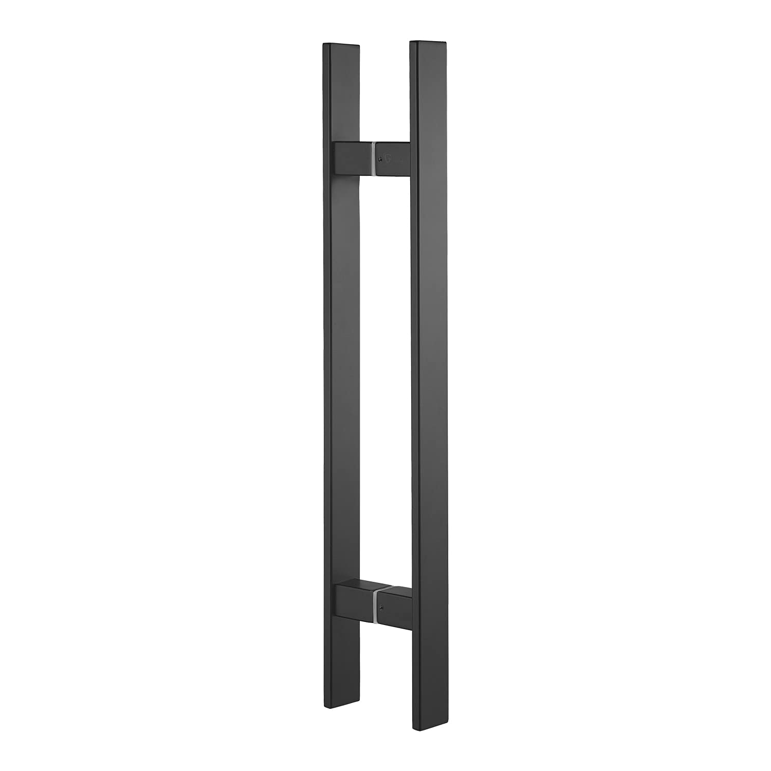 Photo 1 of Togu TG-6018 48 inches Solid Standoffs Heavy-Duty Commercial Grade-304 Stainless Steel Push Pull Door Handle/Barn Door Pull Handle/Glass Pulls, Matte Black Finish