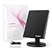Lighted Makeup Mirror, CocoBear Lighted Vanity Mirror Trifold with 21 LED Lights, 2X/3X Magnification, Touch Screen, Dual Power Supply High Definition Portable Mirror