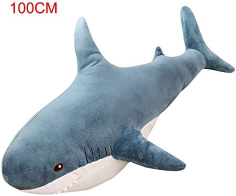Domeilleur 100cm Lovely Big Shark Soft Plush Toy Dolls Stuffed Animal Pillow Bedroom Sofa Decoration - Image 3