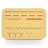 Suture Practice Pad with Practice Skin. A Suture Pad for Training with Multiple Closures with a 3 layer Suture Pad Representing Skin, Fat, and Muscle suture (7.2” x 5.2” x 0.75”)