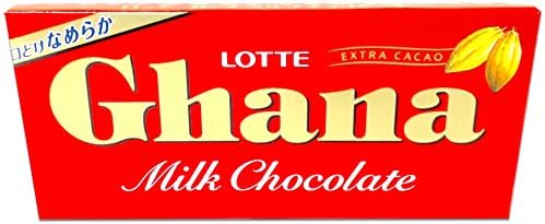 Lotte Japanese Chocolate Bar, Ghana Extra Cacao Superior Smooth Milk Chocolate (Imported from Japan), 58g bar