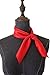 Silk square scarf pure color head scarf blend neckerchief (Red)