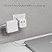 European Travel Plug Adapter,TECKIN Power Adapter with 3 American Outlets & 2 USB Ports,5 in 1 US to EU Power Outlet Adapter ,Type C Plug for German,Italy,France,Spain,White