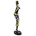 Novelty Statue African Figurine Sculpture Colorful Dress Standing Lady Figurine - Best Décor Collectible Art Piece 8.5