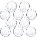 UNIQLED Clear Plastic Fillable Christmas DIY Craft Ball Ornament - Pack of 10 (60mm)