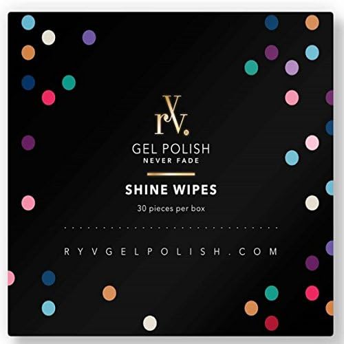 RYV Prep and Shine Wipes | Isopropyl Alcohol Nail Wipes | Use To Cleanse, Prep and Finish (Remove Sticky Residue) For Gel Manicure | Pack Contains Enough Wipes For 30 Manicures | Salon Tested