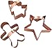 Copper Christmas Cookie Cutter Set, BONUS Handles, Fun Holiday Baking In Your Home Kitchen, Modern Tools Add Vintage Charm, Set of Gingerbread Man, Star & Tree, Beautifully Gift-Boxed