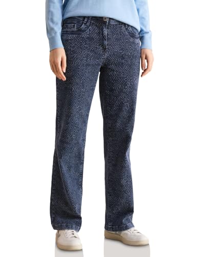 Cecil Damen Wide Leg Bouclé-Look Jeans