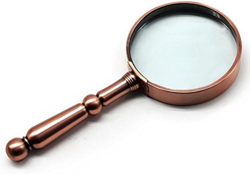 magnifier LL-6X Lens Handheld Retro Metal Glass Loupe Magnifying Glasses Jewelry Reading Book Portable Magnifer