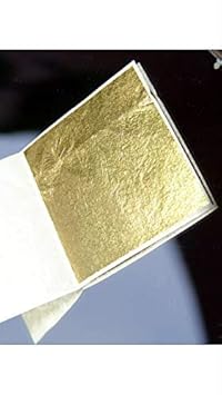 100 Stück Blatt D 'gold Lebensmittel 35 mm x 35 mm Essbar 100% 24 Karat Pur...