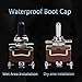 ESUPPORT Car Silver Contact Heavy Duty 20A 125V SPDT 3P ON/OFF/ON Rocker Toggle Switch Metal Copper Terminal Waterproof Boot Cap 12mm Pack of 5
