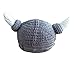 VISKEY Unisex Baby Handmade Knitting Viking Hat Ox Horn Beanie