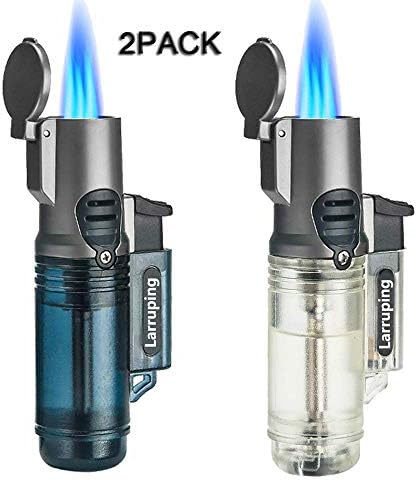 Larruping Jet Torch Lighter Windproof Turbo Triple Flame Gas Butane Refillable Torch Lighter with Butane Window Gadgets for Men