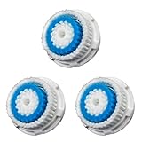 DiamondWhite Facial Cleaning Brush Head Replacement - Deep Pore - 3 Pack. Fits Mia, Mia2, Mia3, Aria, Pro, Plus, Alpha Fit, Radiance Cleansing, SMART Profile