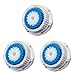 DiamondWhite Facial Cleaning Brush Head Replacement - Deep Pore - 3 Pack. Fits Mia, Mia2, Mia3, Aria, Pro, Plus, Alpha Fit, Radiance Cleansing, SMART Profile