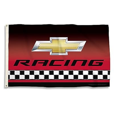 NASCAR Chevrolet Racing Flag with Grommets, Red, 3'X5'