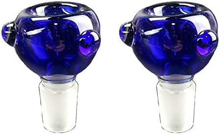 FARAR Glass Bowl 14.4 mm/18.8 mm Glass Accessories (14.4mm, Blue 2 Piece)