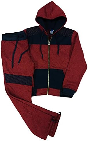 Women Classic Two Tone Sweatsuit Fleece Set Outfit Hoodie Activewear Sweatpant and Sweat Jacket