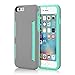 Incipio IPH-1185-GRYTEAL iPhone 6S Case, Stowaway [Kickstand][Credit Card] Wallet Cover fits Both Apple iPhone 6, iPhone 6S - Gray/Teal