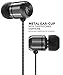Sentey Earbuds Earphones in Ear Headphones Headset in-Line Microphone for Music Running Travel Sleek Twisted Cable Two Pairs of Tips in S/M/L Sizes, Carrying Case Z-ON Gunmetal LS-4206 Kids Men Girls