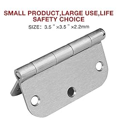 18 Pack Satin Chrome Door Hinges 3 1/2 Interior