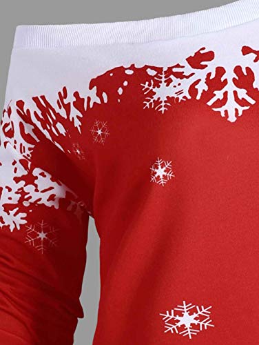 image for Clearance Christmas Shirts, Forthery Women Snowflake Off Shoulder Pull
