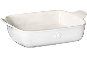 Emile Henry Made In France HR Modern Classics Small Rectangular Baker, 11 x 8", White