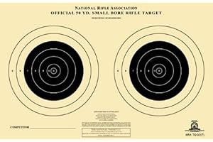 THE NATIONAL TARGET CO Official NRA 50 Yard Smallbore Rifle Target TQ-3/2, Heavy Tag Paper, 9"x14" 100 Pack