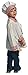 Child’s Halloween Chef Role Play Costume Set, Chef’s Jacket, Hat, Oven Mitt,