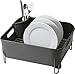 Surpahs Compact Dish Drying Rack and Dish Drainer, Gray