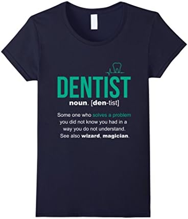 Women's Dentist Definition T-SHIRT Best Cool Gift Large Navy