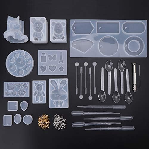 Zkm 1 Set Silicone Mold DIY Resin Molding Material Kit Bear Bunny Cat Claw Model Epoxy Molds Necklace Pendant Jewelry Making Tool