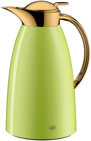 ALFI vacuum jug Gusto Arabic, 1 L, metal, 17 x 14 x 26,3 cm, Stainless Steel, Green, 1 L
