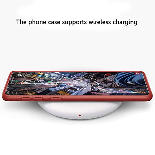 Case for Galaxy Note 10 Plus Cover,Matte with Wheat Straw Granule Perfect Slim Fit Ultra Thin Shockproof Flexible Soft Silicone Gel TPU Protective Case Cover for Galaxy Note 10 Plus Silicone Case,Red - Thumbnail 3