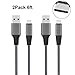 USB C Cable, Rougetop USB Type C Cable 2 Pack (6ft) Nylon Braided Quick Charging Cord for Samsung Galaxy S8(Plus),LG G6 G5,Google Pixel XL,Nintendo Switch,Nexus 6P,Macbook12