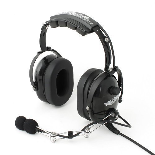 Rugged air ra454 black general aviation stereo pilot he…