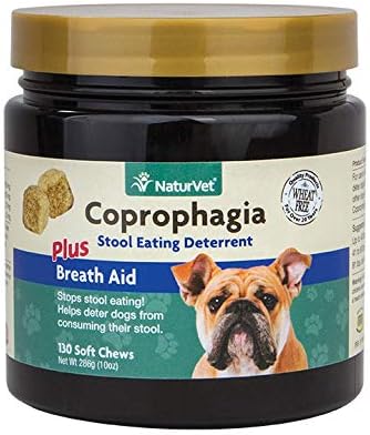 NaturVet 130 Count Coprophagia Soft Chew Bottle for Dogs (2 Pack)