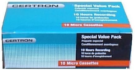 10 Qty Certron Blank Micro Cassettes 10 Hours of Recording