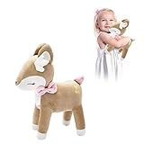 Luerme Fawn Stuffed Animal Plush Toy Children’s Deer Shaped Toy Home Decor for Kids Room Soothing Doll Comfort Toy