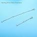 2 Pack Sterling Silver Necklace Extenders Bracelet Extenders Chain Set Adjustable Length 2
