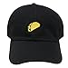 City Hunter C104 Taco Emoji Cotton Baseball Cap Dad Hats 15 Colors (Black)